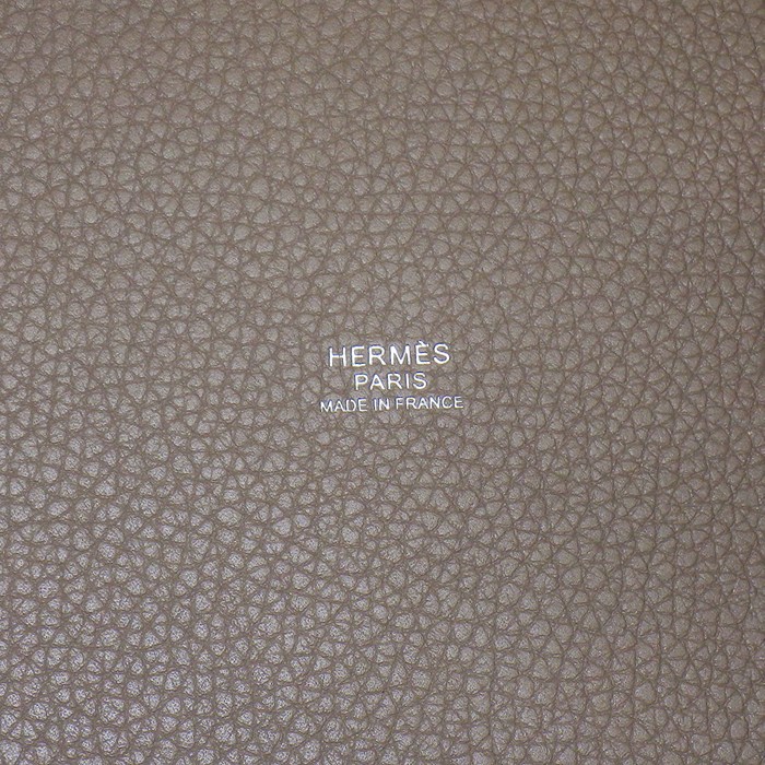 エルメス HERMES ハンドバッグ ピコタン ロック MM Z刻印 2021年 エトゥープ トリヨンクレマンス シルバー金具 【中古】