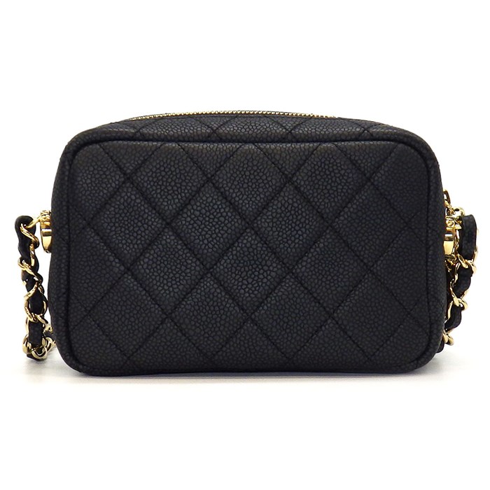 シャネル CHANEL ショルダーバッグ マトラッセ カメラバッグ A57719 2018年製 キャビアスキン (グレインドカーフスキン) 【中古】