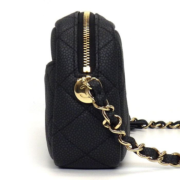 シャネル CHANEL ショルダーバッグ マトラッセ カメラバッグ A57719 2018年製 キャビアスキン (グレインドカーフスキン) 【中古】