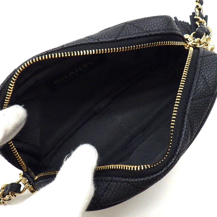 シャネル CHANEL ショルダーバッグ マトラッセ カメラバッグ A57719 2018年製 キャビアスキン (グレインドカーフスキン) 【中古】