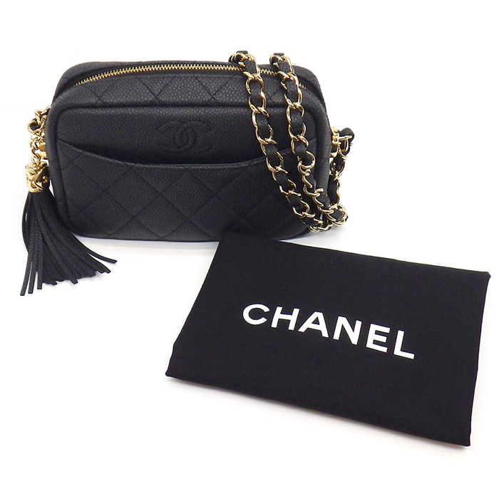 シャネル CHANEL ショルダーバッグ マトラッセ カメラバッグ A57719 2018年製 キャビアスキン (グレインドカーフスキン) 【中古】