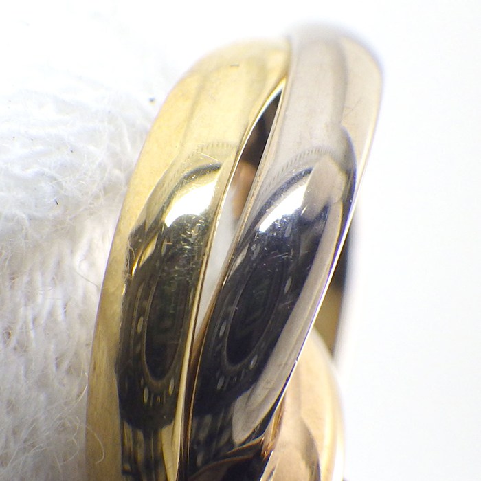 カルティエ Cartier ブレスレット トリニティ B6016700 オンライン限定 スリーカラー K18PG K18WG K18YG ブラック コットンコード 【中古】