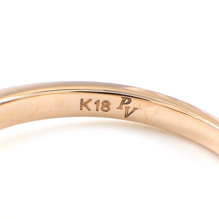 ポンテヴェキオ Ponte Vecchio リング ハート モチーフ パヴェ ピンクサファイア 計0.19ct K18PG 10.5号 【中古】