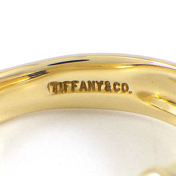 ティファニー Tiffany & Co. リング スタッキング 3ポイント バゲットカット サファイア K18YG 8号 【中古】