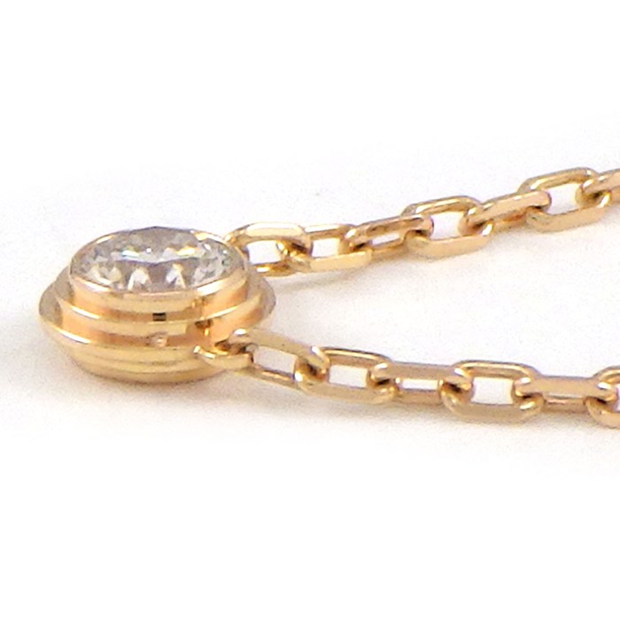 カルティエ Cartier ネックレス ダムール スモールモデル SM ディアマン レジェ B7215700 1ポイント ダイヤモンド 0.09ct K18PG 【箱・保付き】 【中古】