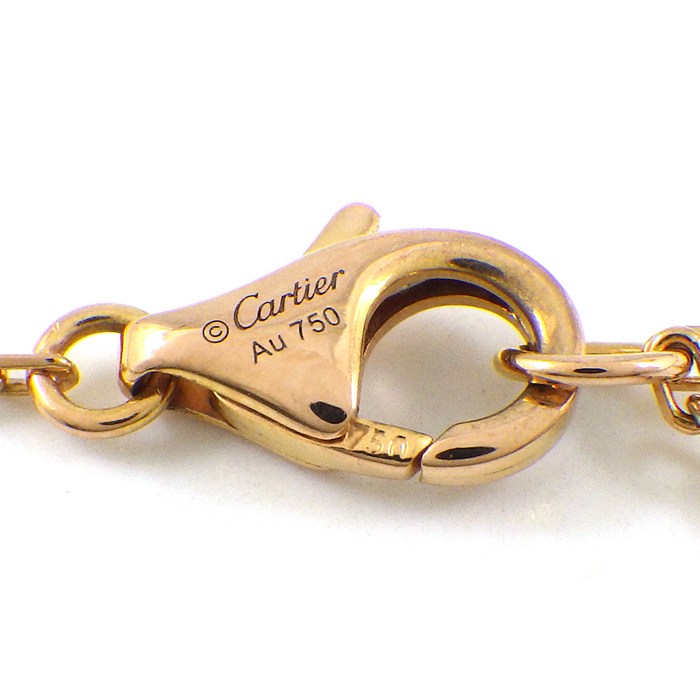 カルティエ Cartier ネックレス ダムール スモールモデル SM ディアマン レジェ B7215700 1ポイント ダイヤモンド 0.09ct K18PG 【箱・保付き】 【中古】