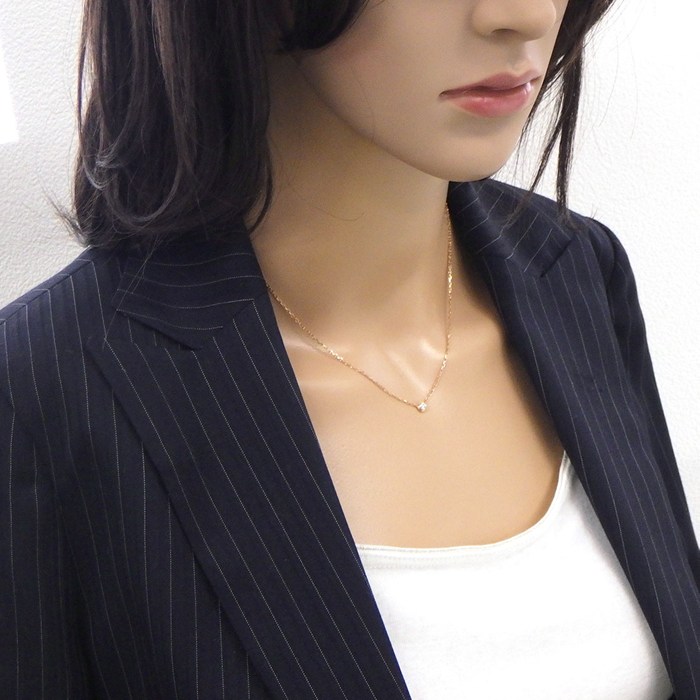 カルティエ Cartier ネックレス ダムール スモールモデル SM ディアマン レジェ B7215700 1ポイント ダイヤモンド 0.09ct K18PG 【箱・保付き】 【中古】
