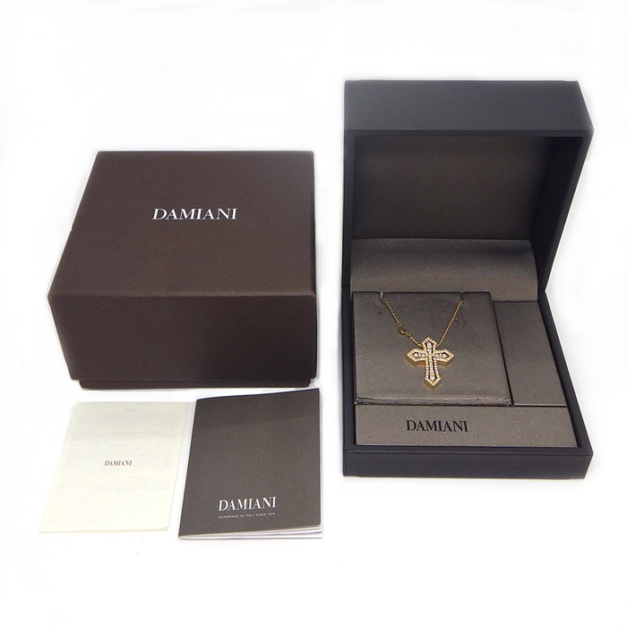 ダミアーニ DAMIANI ネックレス ベルエポック クラウン M ダイヤモンド K18PG 【箱・保付き】 【中古】