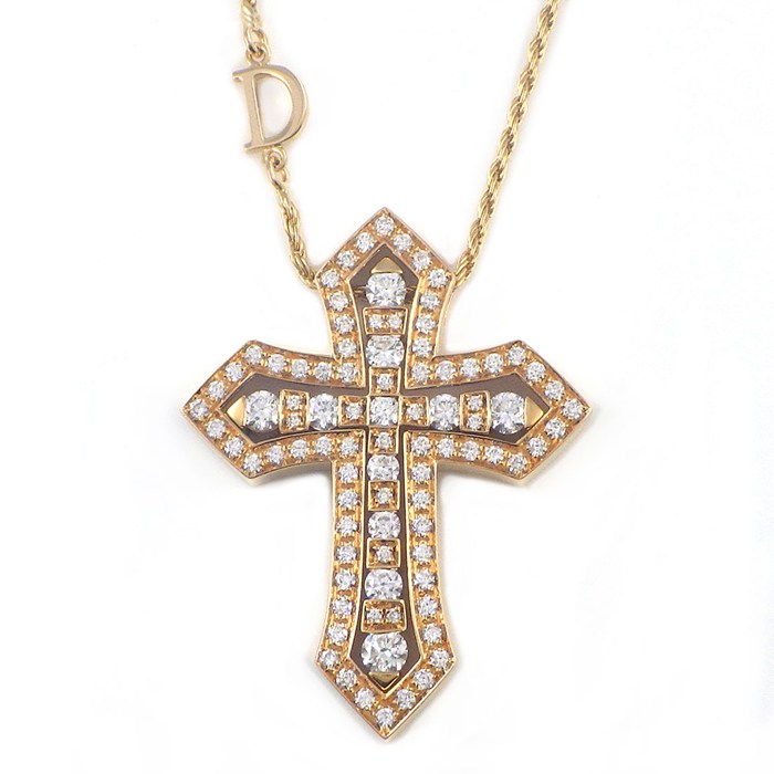 ダミアーニ DAMIANI ネックレス ベルエポック クラウン M ダイヤモンド K18PG 【箱・保付き】 【中古】