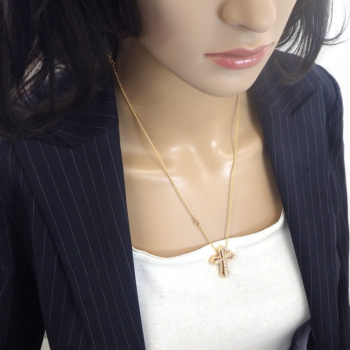 ダミアーニ DAMIANI ネックレス ベルエポック クラウン M ダイヤモンド K18PG 【箱・保付き】 【中古】