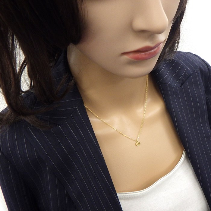 グッチ GUCCI ネックレス GGロゴ ブルー トパーズ K18YG 【中古】