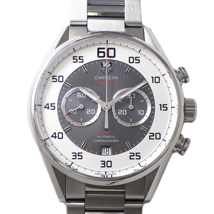タグ・ホイヤー TAG Heuer 腕時計 カレラ キャリバー36 クロノグラフ フライバック CAR2B11.BA0799 サンレイ グレー文字盤 カレンダー スモールセコンド SS 自動巻き 【箱・保付き】 【中古】