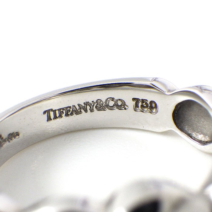 ティファニー Tiffany & Co. リング ダブル ラヴィング ラビング ハート ダイヤモンド K18WG 9号【中古】