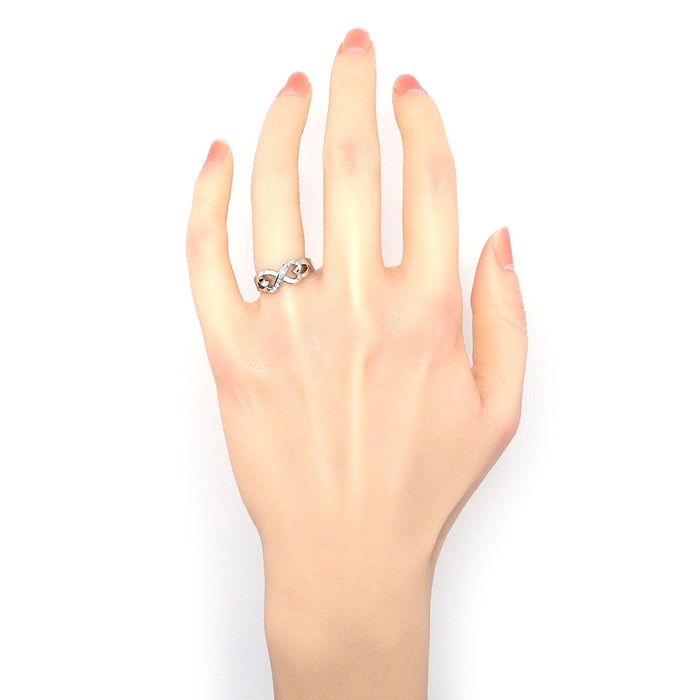 ティファニー Tiffany & Co. リング ダブル ラヴィング ラビング ハート ダイヤモンド K18WG 9号【中古】