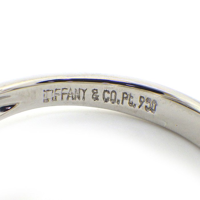 ティファニー Tiffany & Co. リング ダブル ティア ドロップ 1ポイント ダイヤモンド PT950 8.5号 【中古】