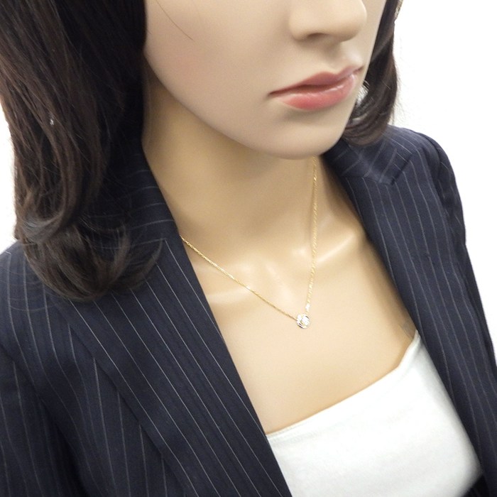 カルティエ Cartier ネックレス トリニティ スリーカラー 1ポイント ダイヤモンド K18PG K18WG K18YG 【中古】