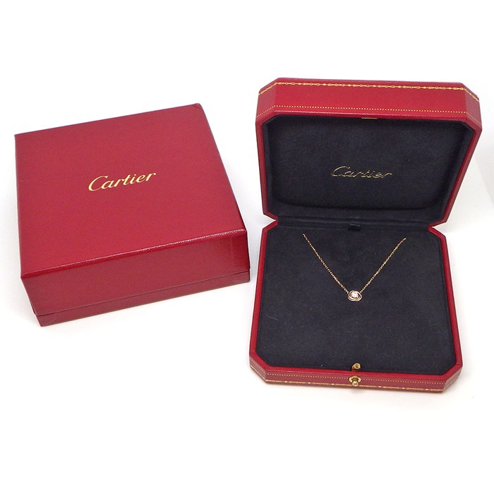 カルティエ Cartier ネックレス トリニティ スリーカラー 1ポイント ダイヤモンド K18PG K18WG K18YG 【中古】