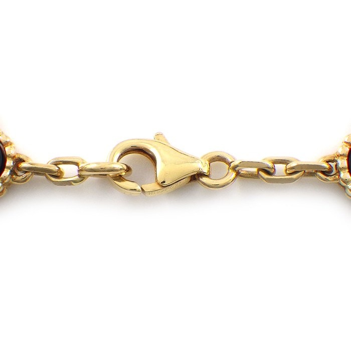 ヴァンクリーフ&アーペル Van Cleef & Arpels ブレスレット ヴィンテージアルハンブラ 5モチーフ VCARA41300 オニキス K18YG 【中古】