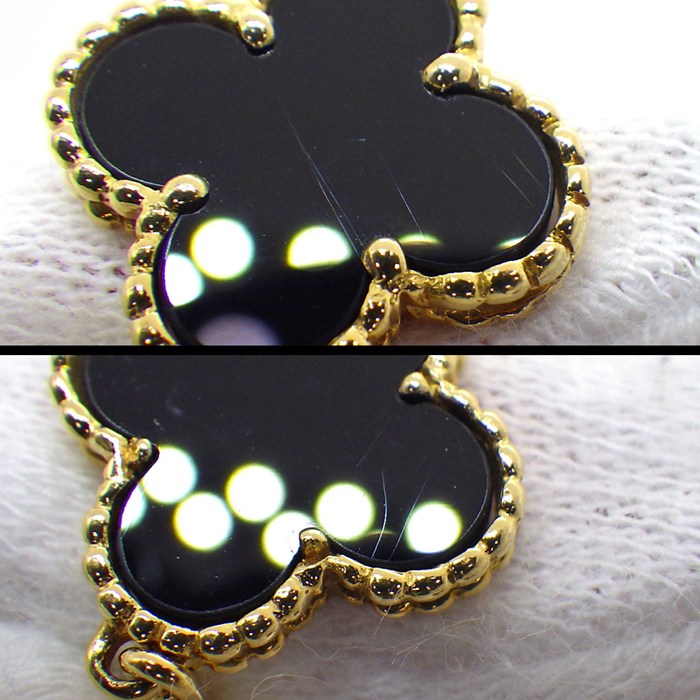 ヴァンクリーフ&アーペル Van Cleef & Arpels ブレスレット ヴィンテージアルハンブラ 5モチーフ VCARA41300 オニキス K18YG 【中古】