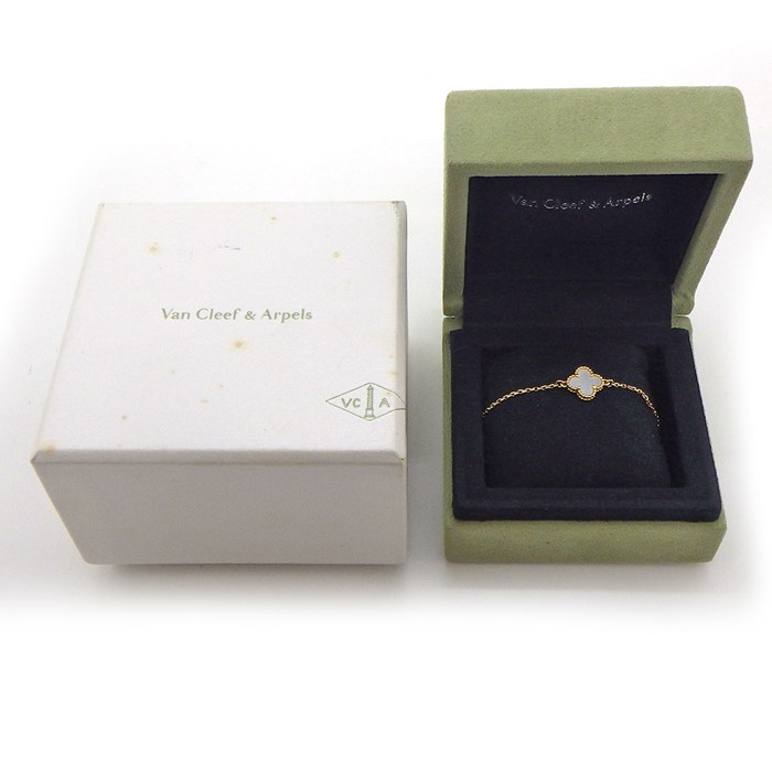 ヴァンクリーフ&アーペル Van Cleef & Arpels ブレスレット スウィートアルハンブラ VCARF68800 ホワイト シェル K18YG 【中古】