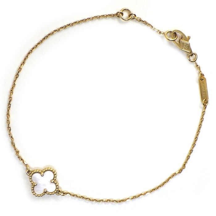 ヴァンクリーフ&アーペル Van Cleef & Arpels ブレスレット スウィートアルハンブラ VCARF68800 ホワイト シェル K18YG 【中古】