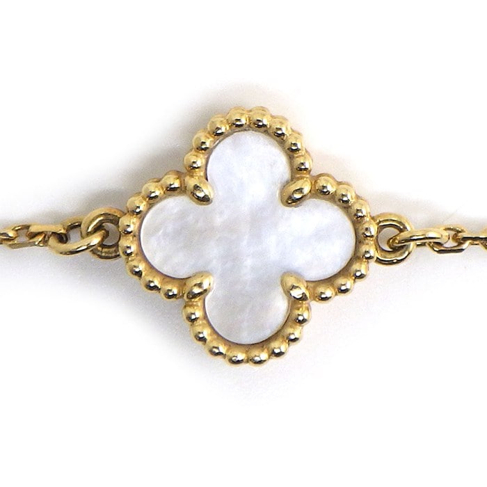 ヴァンクリーフ&アーペル Van Cleef & Arpels ブレスレット スウィートアルハンブラ VCARF68800 ホワイト シェル K18YG 【中古】