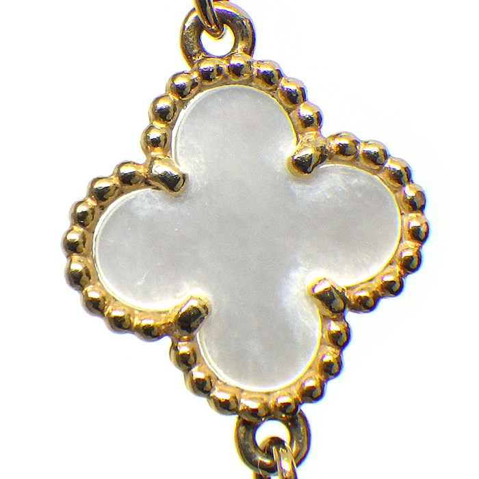 ヴァンクリーフ&アーペル Van Cleef & Arpels ブレスレット スウィートアルハンブラ VCARF68800 ホワイト シェル K18YG 【中古】