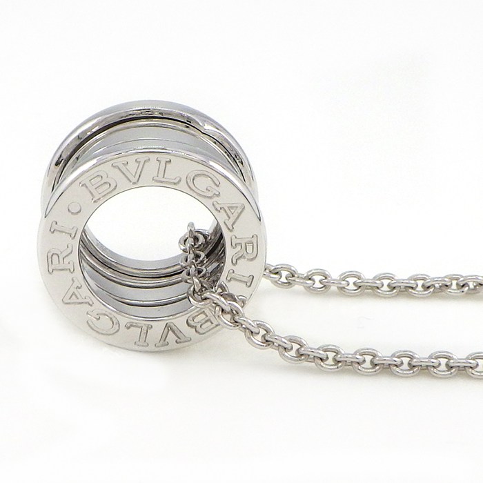 ブルガリ BVLGARI ネックレス B-zero1 ビーゼロワン スパイラル ロゴ K18WG 【中古】