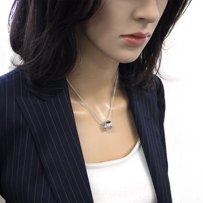 ブルガリ BVLGARI ネックレス B-zero1 ビーゼロワン スパイラル ロゴ K18WG 【中古】