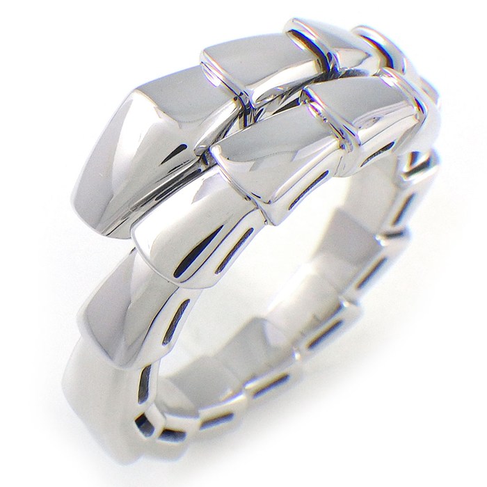 ブルガリ BVLGARI リング セルペンティ ヴァイパー 362503 スネークモチーフ K18WG 8-10号 / #S 【中古】