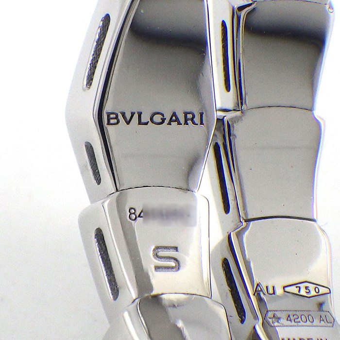 ブルガリ BVLGARI リング セルペンティ ヴァイパー 362503 スネークモチーフ K18WG 8-10号 / #S 【中古】
