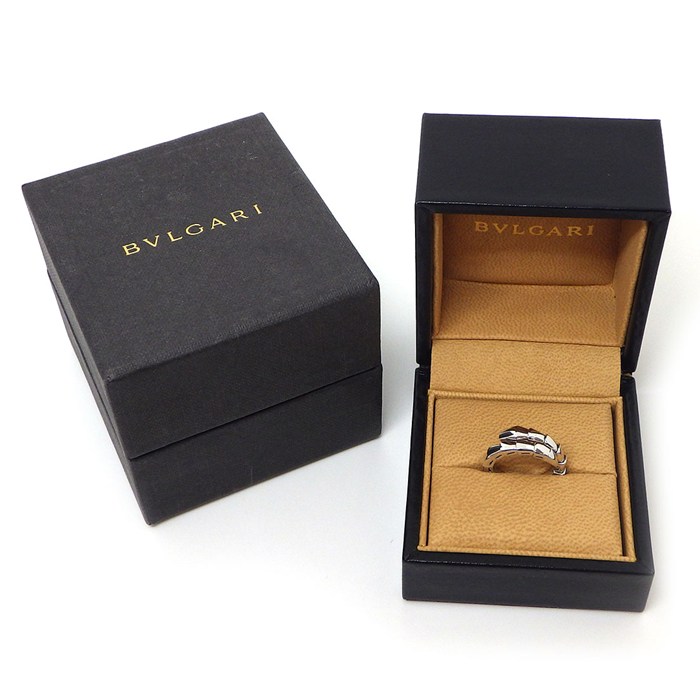 ブルガリ BVLGARI リング セルペンティ ヴァイパー 362503 スネークモチーフ K18WG 8-10号 / #S 【中古】