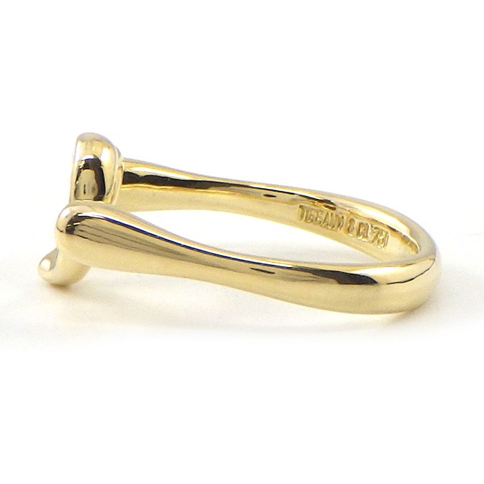ティファニー Tiffany & Co. リング オープンハート ダイヤモンド K18YG 8.5号 【中古】