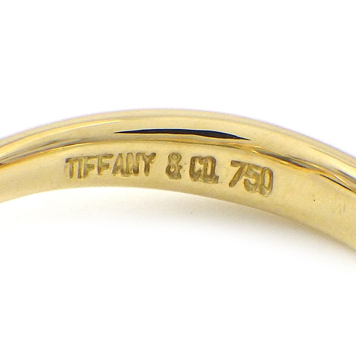 ティファニー Tiffany & Co. リング オープンハート ダイヤモンド K18YG 8.5号 【中古】