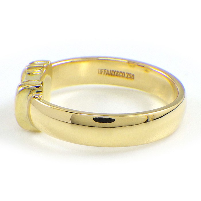 ティファニー Tiffany & Co. リング スタッキングバンド 1ポイント スクエアカット ルビー K18YG 11.5号 【中古】
