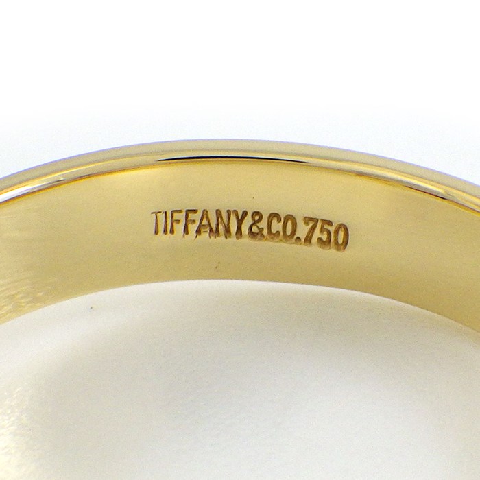 ティファニー Tiffany & Co. リング スタッキングバンド 1ポイント スクエアカット ルビー K18YG 11.5号 【中古】