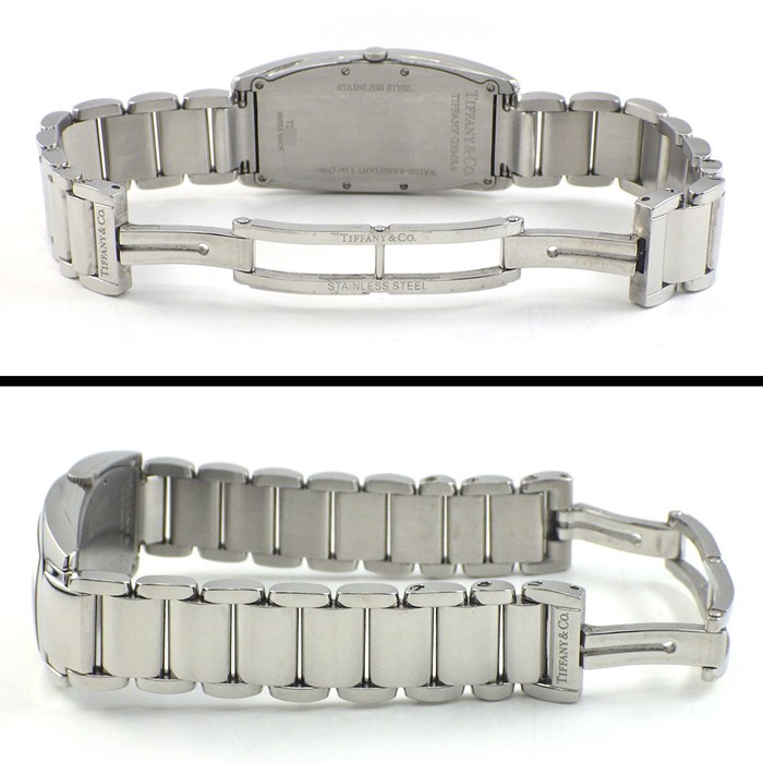 ティファニー Tiffany & Co. 腕時計 ジェメア Z6401.10.10A20A00A トノー ホワイト文字盤 ローマンインデックス SS クオーツアナログ 【中古】