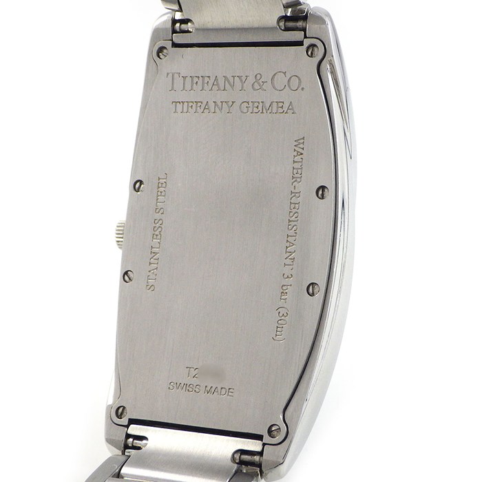 ティファニー Tiffany & Co. 腕時計 ジェメア Z6401.10.10A20A00A トノー ホワイト文字盤 ローマンインデックス SS クオーツアナログ 【中古】