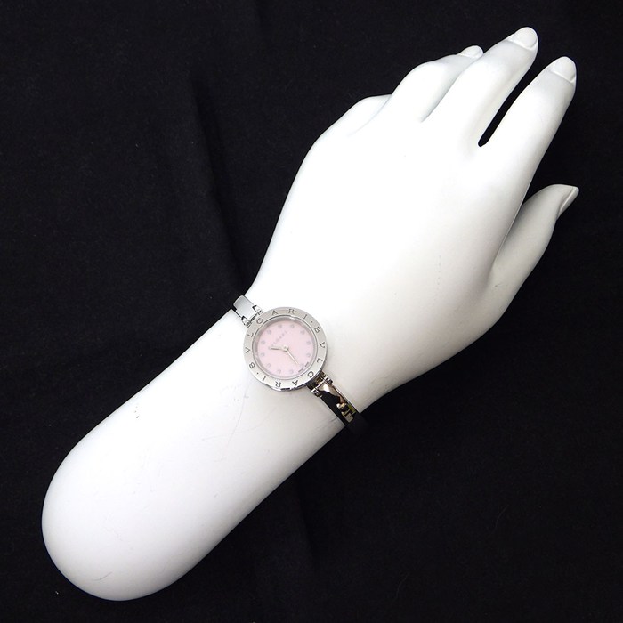 ブルガリ BVLGARI 腕時計 B-zero1 ビーゼロワン バングル ウォッチ BZ23C2LSS.S(102569) 日本限定 ピンク文字盤 SS クオーツアナログ 【中古】