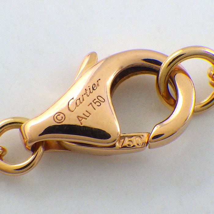 カルティエ Cartier ブレスレット ダムール サフィール レジェ 1ポイント ピンク サファイア K18PG 【箱・保付き】 【中古】
