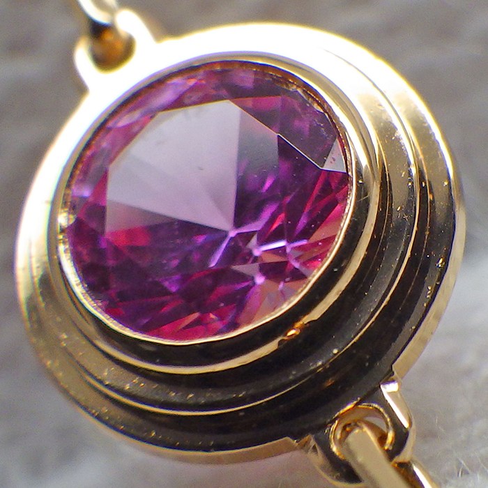カルティエ Cartier ブレスレット ダムール サフィール レジェ 1ポイント ピンク サファイア K18PG 【箱・保付き】 【中古】