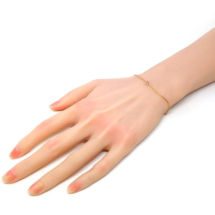 カルティエ Cartier ブレスレット ダムール サフィール レジェ 1ポイント ピンク サファイア K18PG 【箱・保付き】 【中古】