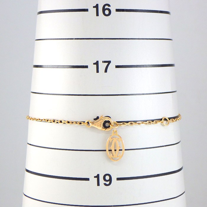 カルティエ Cartier ブレスレット ダムール サフィール レジェ 1ポイント ピンク サファイア K18PG 【箱・保付き】 【中古】