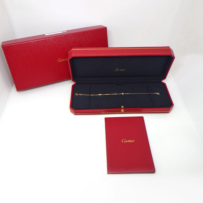 カルティエ Cartier ブレスレット ダムール サフィール レジェ 1ポイント ピンク サファイア K18PG 【箱・保付き】 【中古】