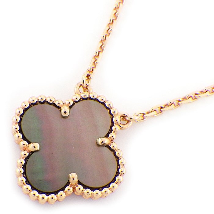 ヴァンクリーフ＆アーペル Van Cleef & Arpels ネックレス ヴィンテージアルハンブラ VCARP4KK00 グレー シェル K18PG 【中古】