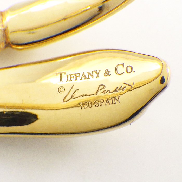 ティファニー Tiffany & Co. リング スネーク 60088564 3ポイント ダイヤモンド 計0.04ct K18YG 10号 【中古】