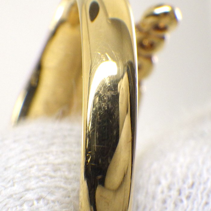 ティファニー Tiffany & Co. リング スネーク 60088564 3ポイント ダイヤモンド 計0.04ct K18YG 10号 【中古】