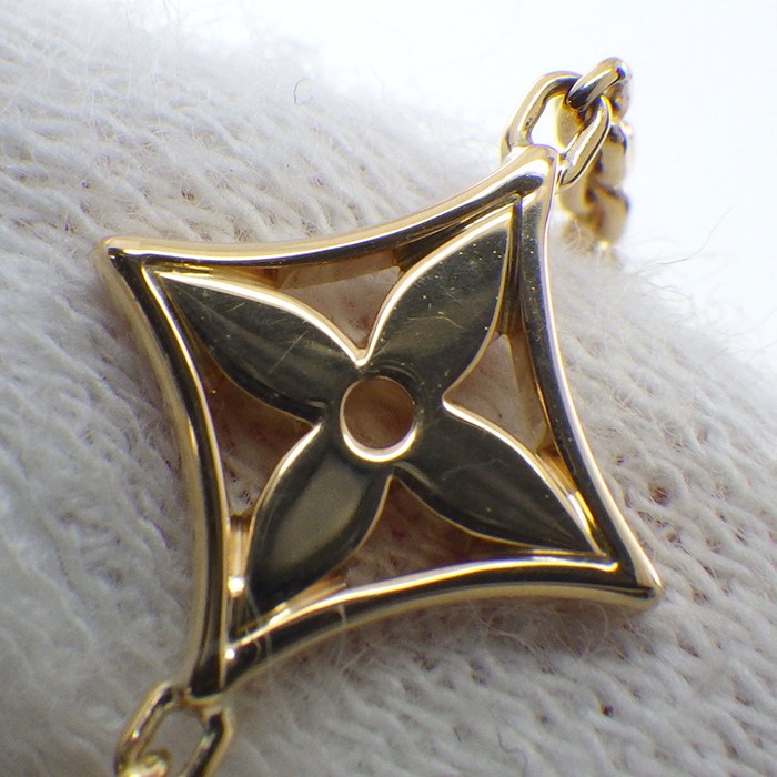 ルイ・ヴィトン LOUIS VUITTON ブレスレット モノグラム イディール Q95286 ブロッサム フラワー スター スリーカラー 2ポイント ダイヤモンド 計0.07ct K18PG K18WG K18YG 【中古】