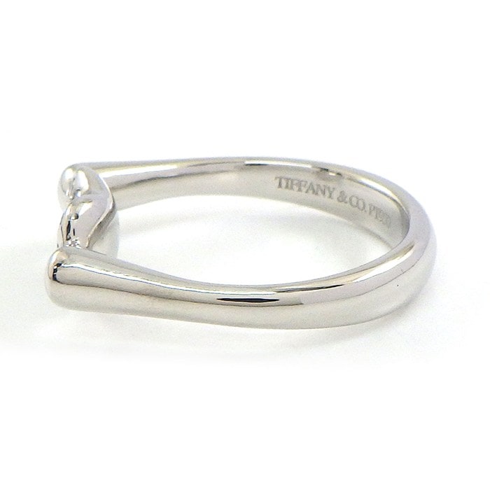 ティファニー Tiffany & Co. リング ビーン デザイン ビーンズ パヴェ ダイヤモンド PT950 9号 【中古】