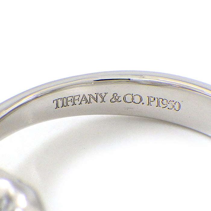 ティファニー Tiffany & Co. リング ビーン デザイン ビーンズ パヴェ ダイヤモンド PT950 9号 【中古】